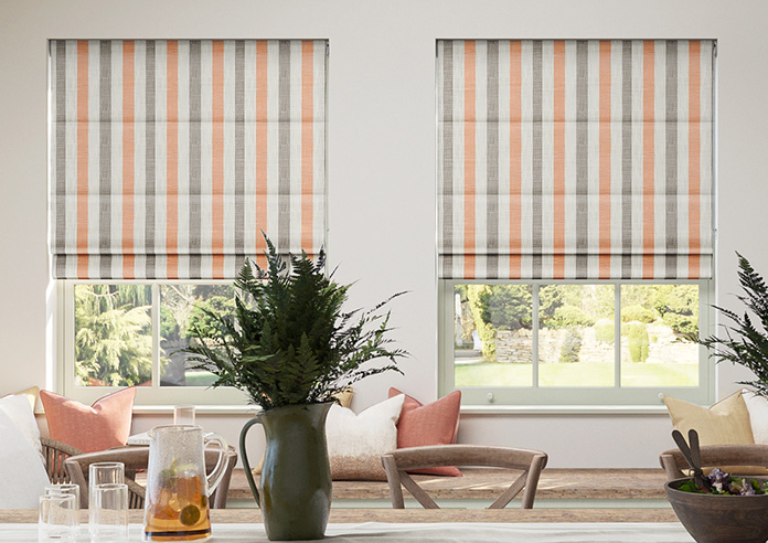 Abilene Stripe, Rust - Roman Blind - Image 3